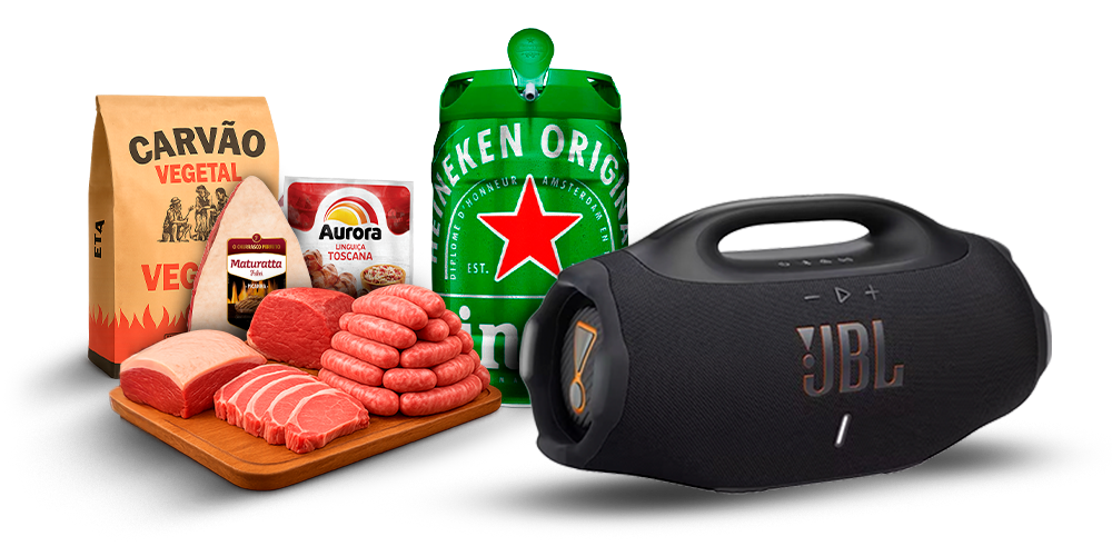 Kit Churrasco + Chopeira Heineken + JBL Boombox 4